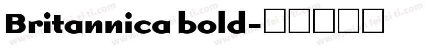 Britannica bold字体转换